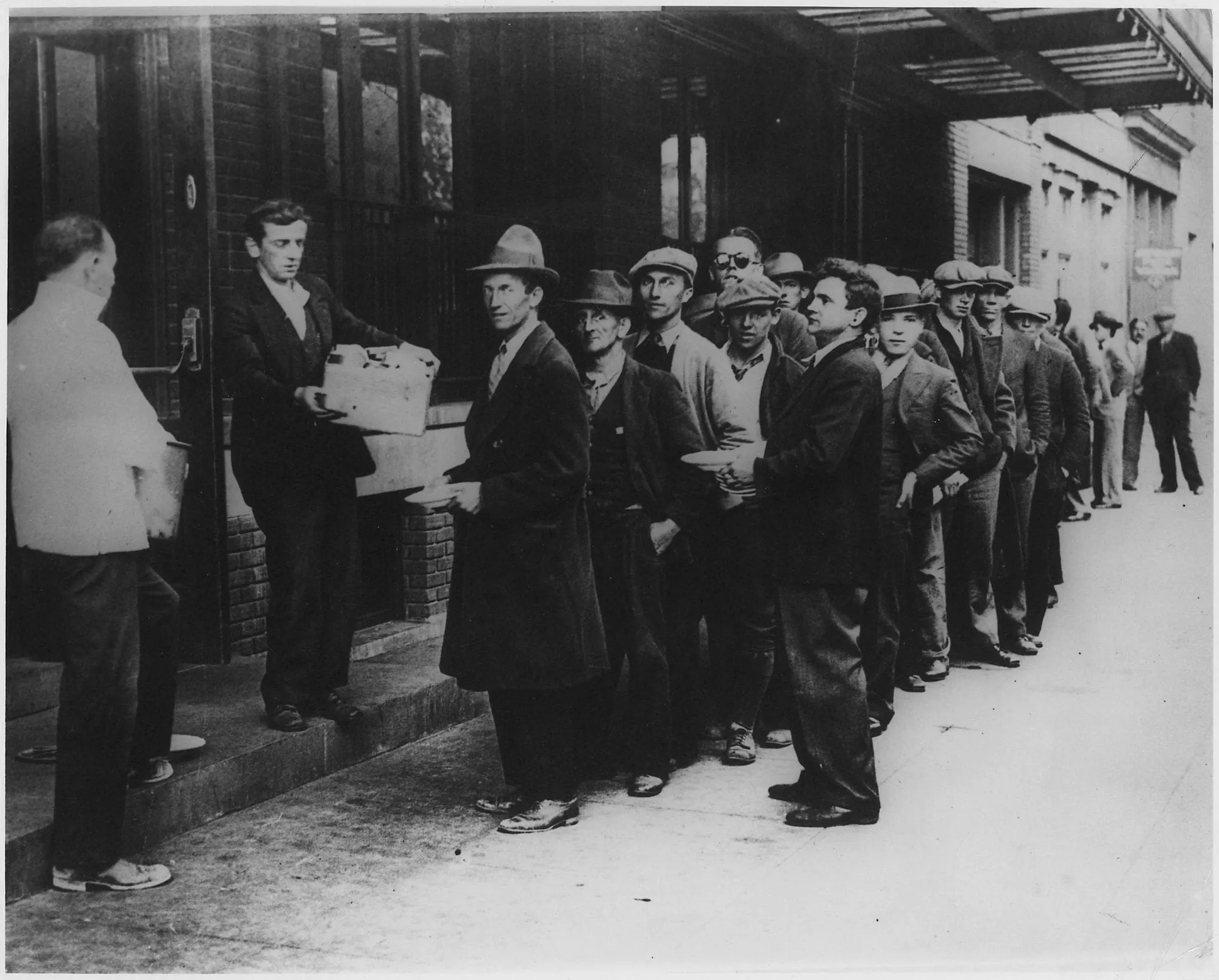 A Breadline During the Great Depression, 1932