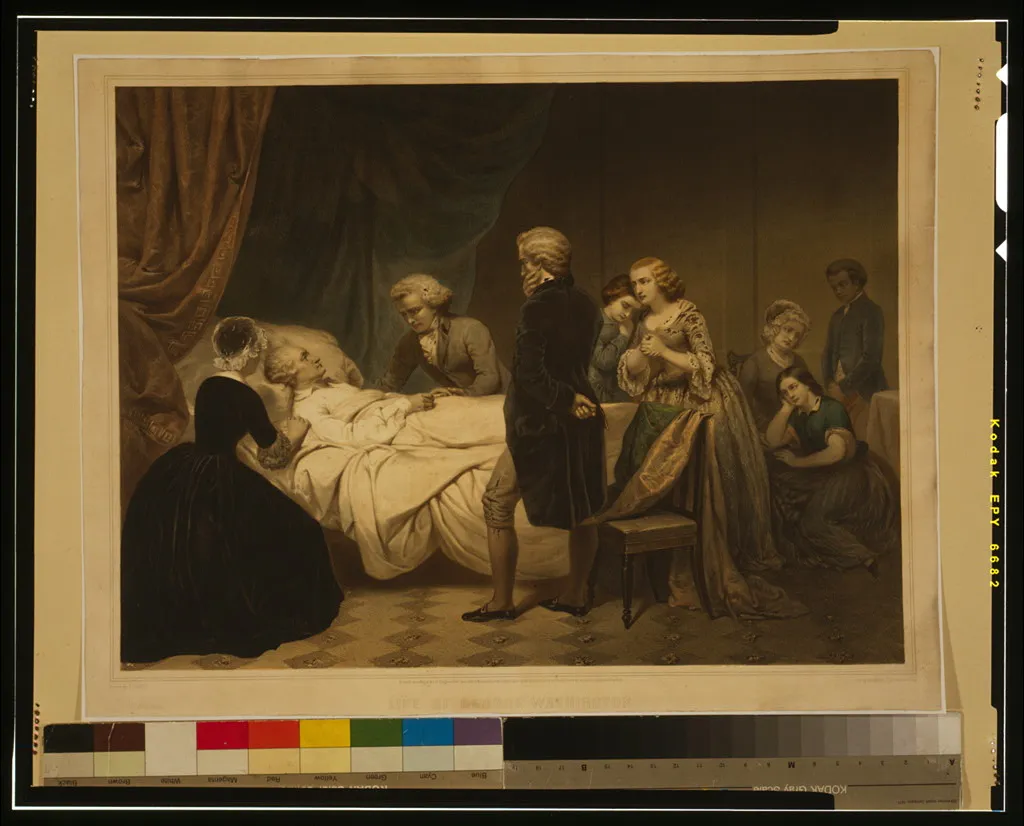 Life of George Washington, The Christian death, painted by Stearns
