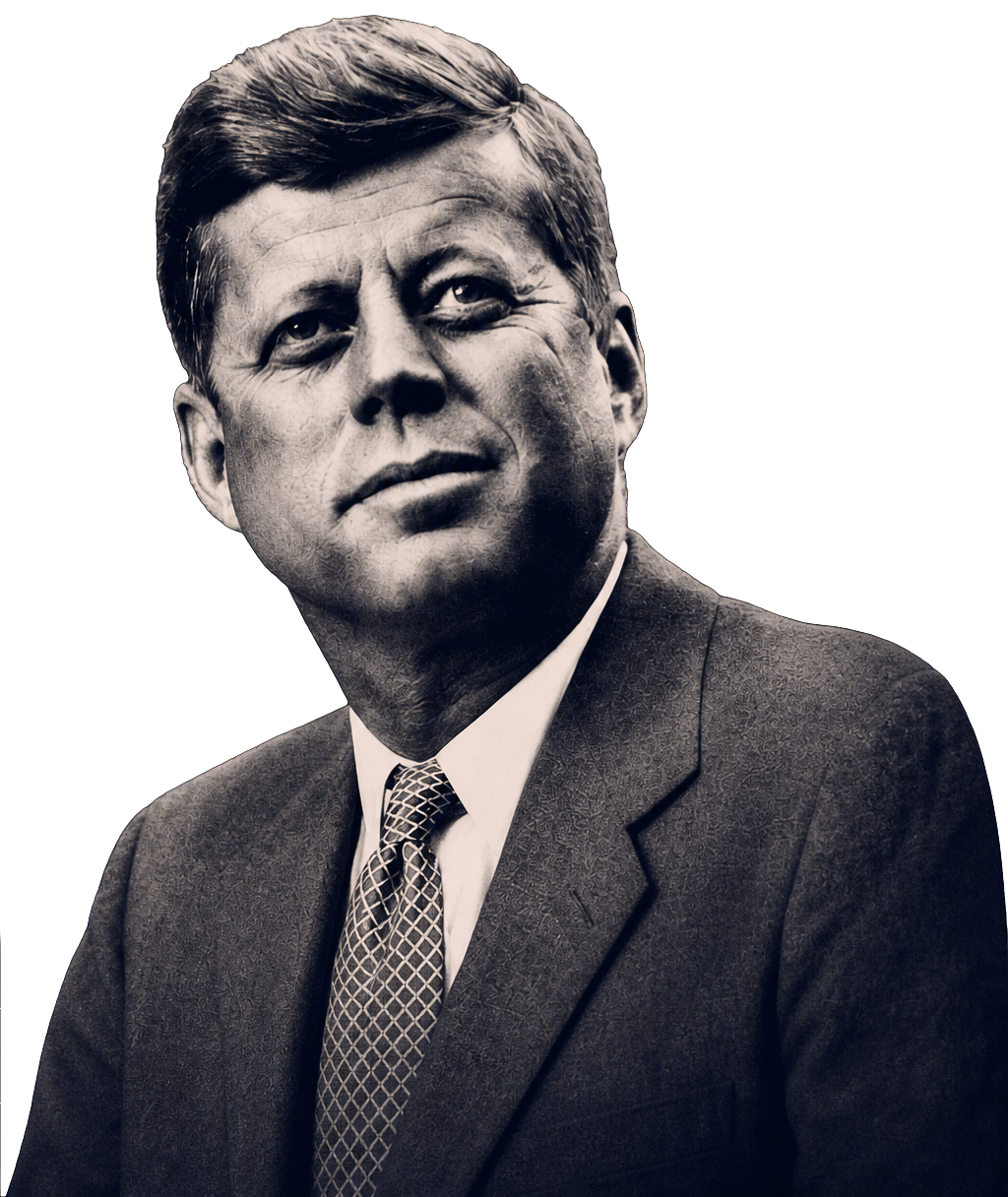 Stylized portrait of John F. Kennedy